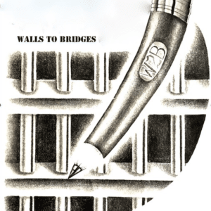 Walls to Bridges artwork of a pencil and prison bars