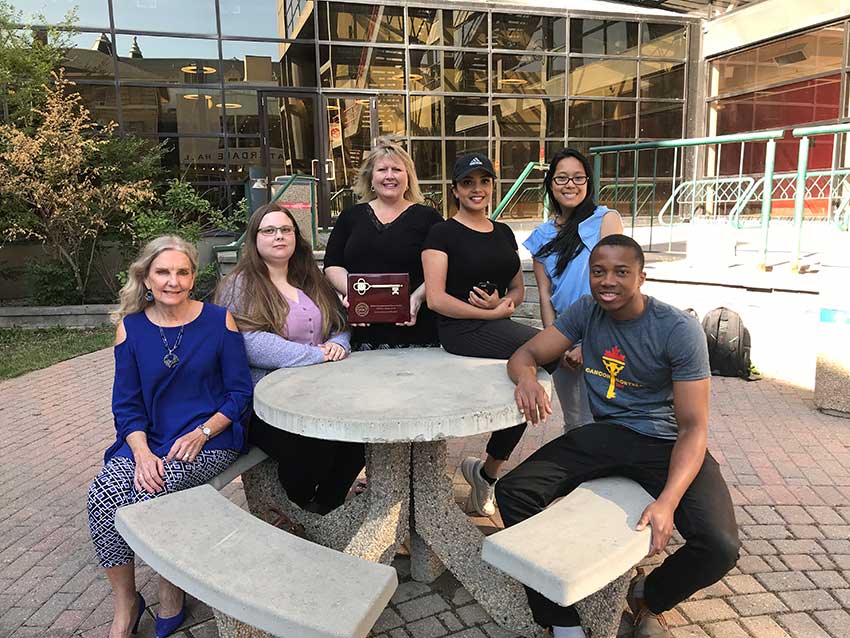 Ruth Dickinson with fellow Golden Key Members